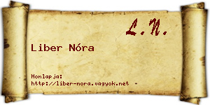 Liber Nóra névjegykártya