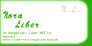 nora liber business card